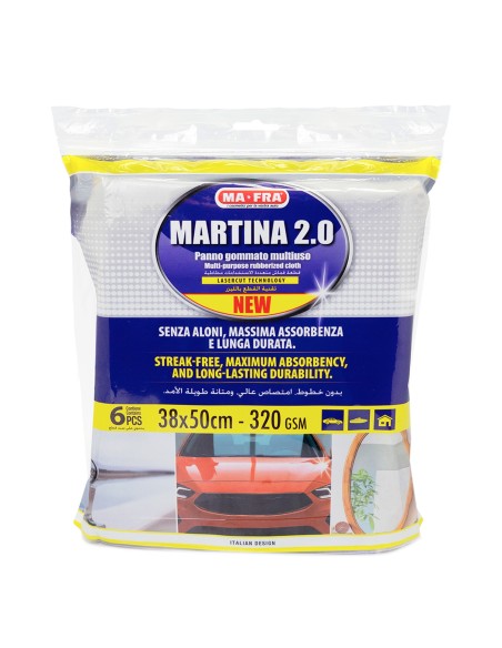 Martina 2.0 – Panno gommato multiuso per Auto, Nautica e Casa