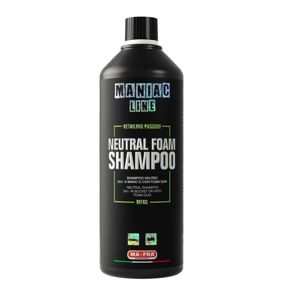 Neutral Foam Shampoo 1000ml Maniac Line| shampoo per auto 2 in 1