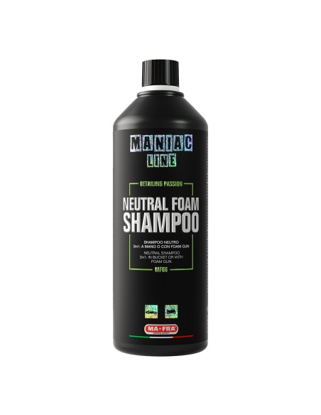 Neutral Foam Shampoo 1000ml Maniac Line| shampoo per auto 2 in 1