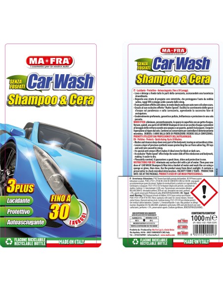 Car Wash Shampoo e Cera lave e lucida in un'unica operazione