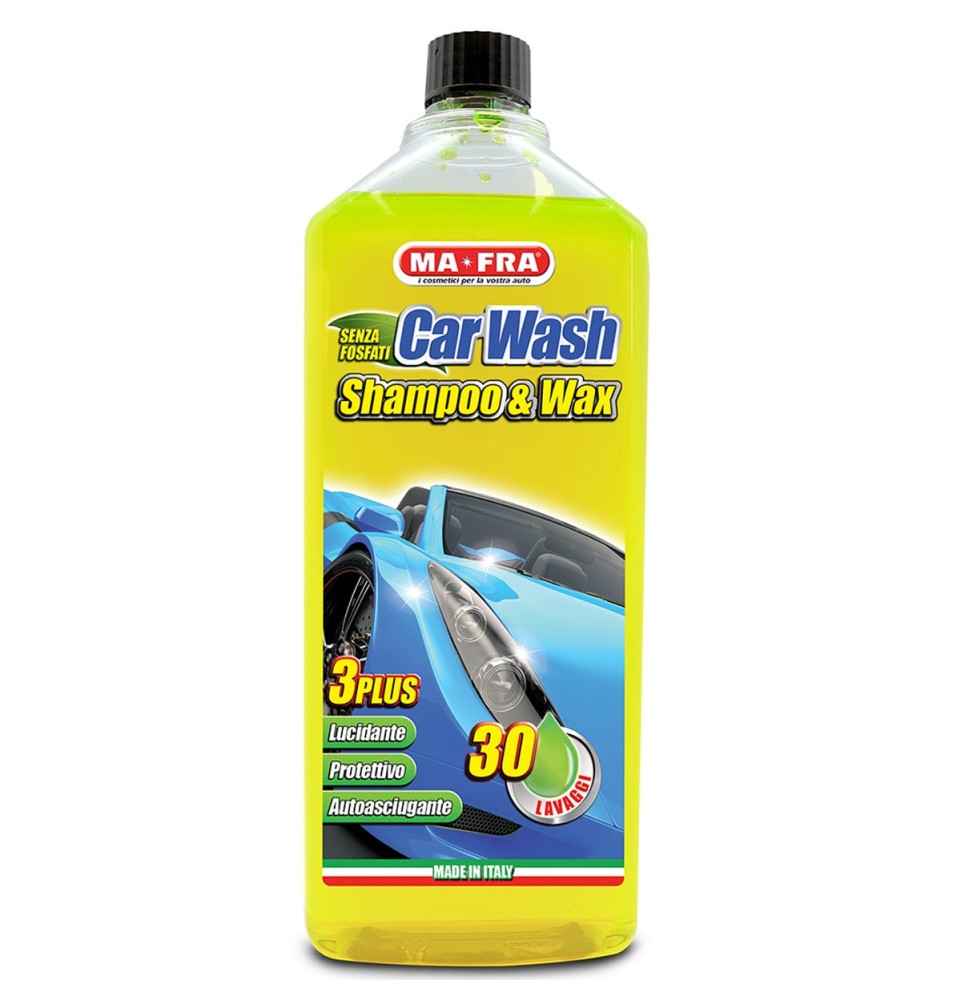 Car Wash Shampoo e Cera lave e lucida in un'unica operazione