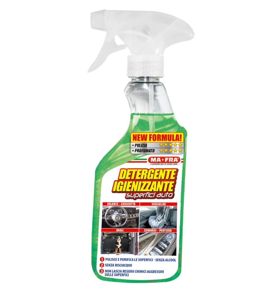 Detergente Igienizzante Superfici Auto Mafra igienizza abitacolo auto