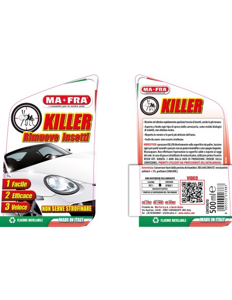 Killer rimuovere insetti dalla carrozzeria auto