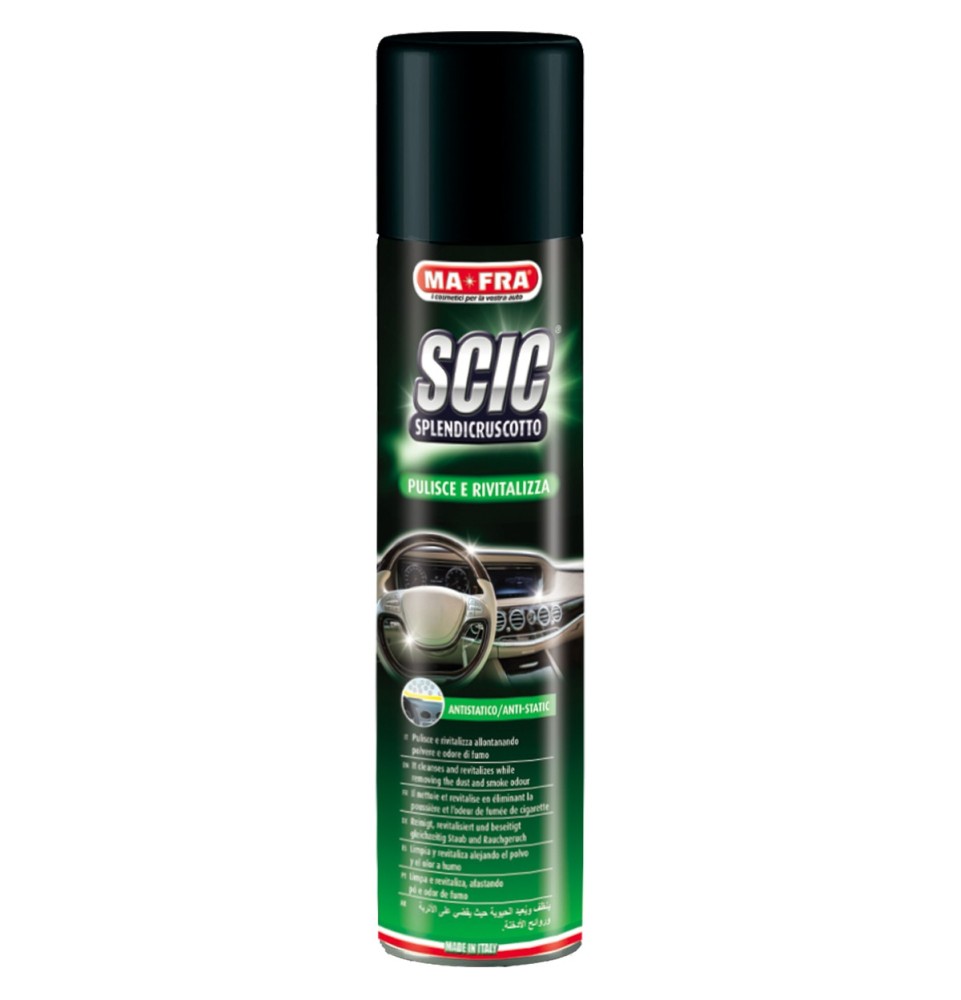 Scic Green prodotto per la pulizia dei cruscotti auto
