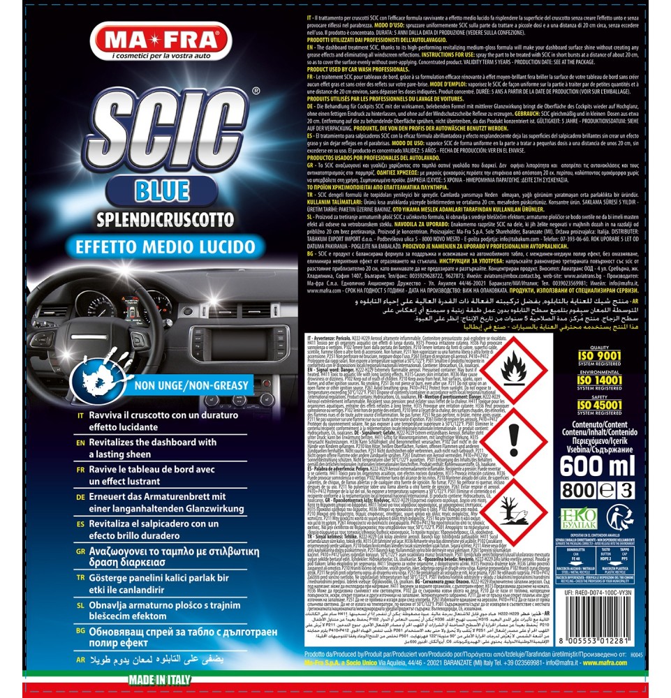 Scic Blu Mafra | lucida cruscotto effetto medio lucido | Mafra