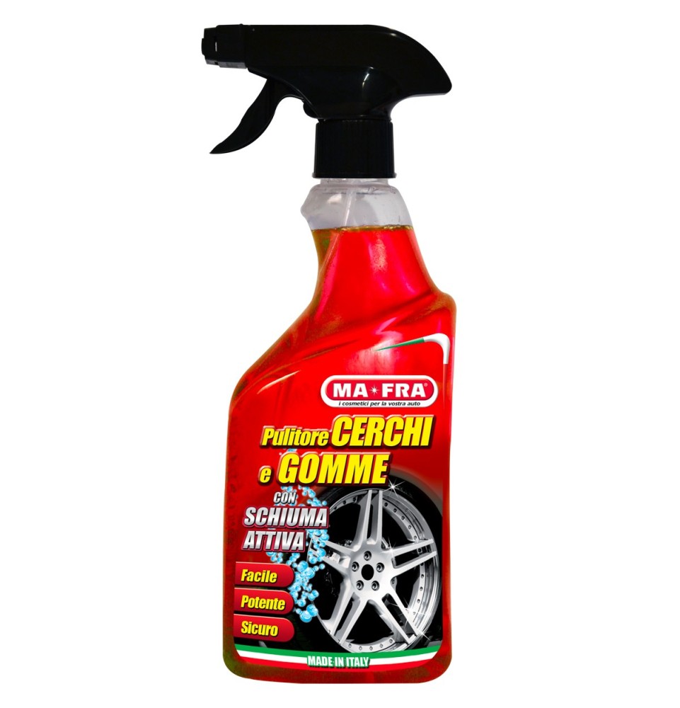 Pulitore Cerchi e Gomme 500 ml pulisce e deterge sia i cerchi che i pneumatici