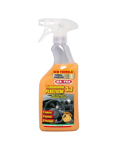 Trattamento 3in1 Plastiche 500ml Mafra | Pulitore interni per plastiche auto.