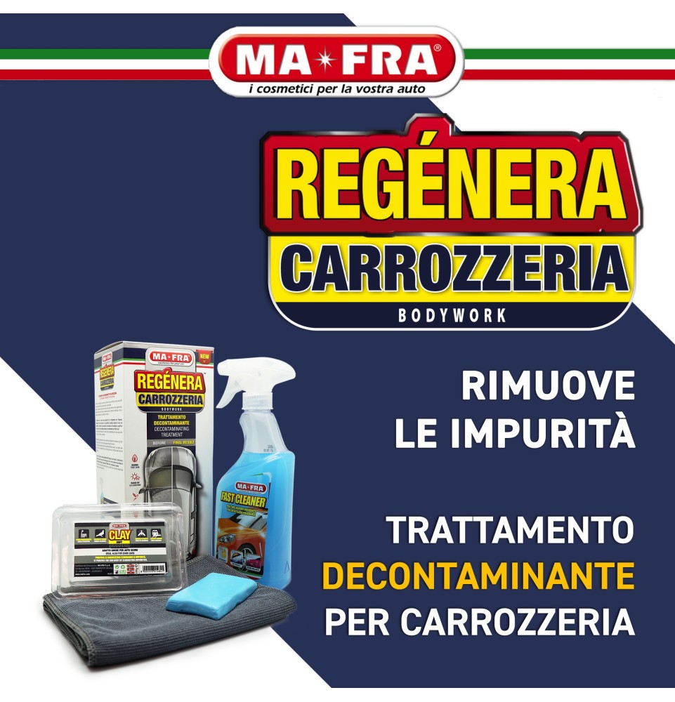 Kit Regénera Carrozzeria by Mafra | Trattamento decontaminate auto