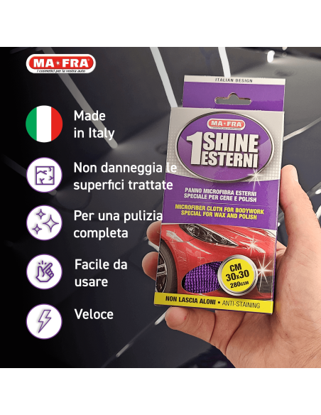 1Shine Esterni - Panno microfibra per carrozzeria