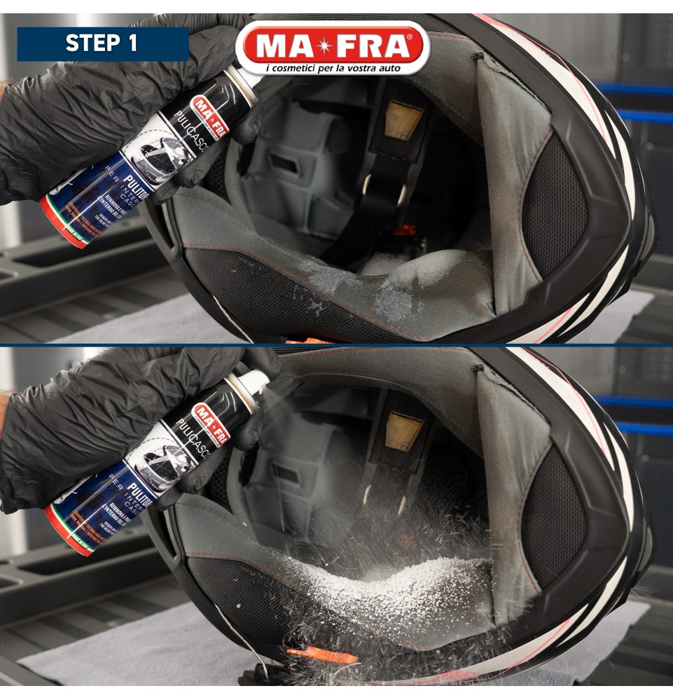 Pulizia casco - Lavaggio Moto MA-FRA