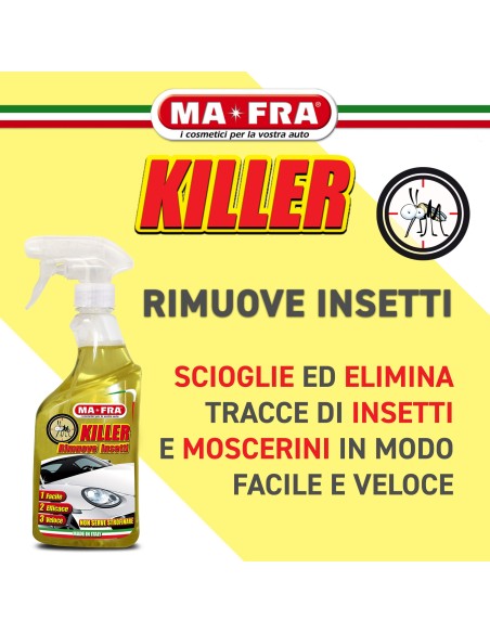 Killer rimuovere insetti dalla carrozzeria auto