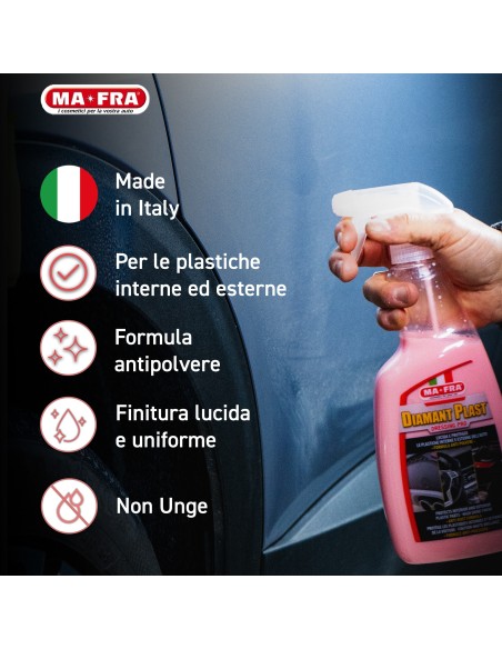 Diamant Plast Dressing Pro 250ml lucida e protegge plastiche interne esterne auto | Mafra Shop