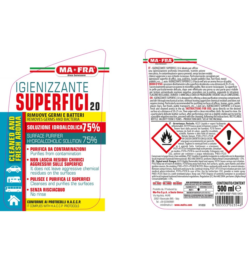 Igienizzante Superfici 2.0 - 500ml 2
