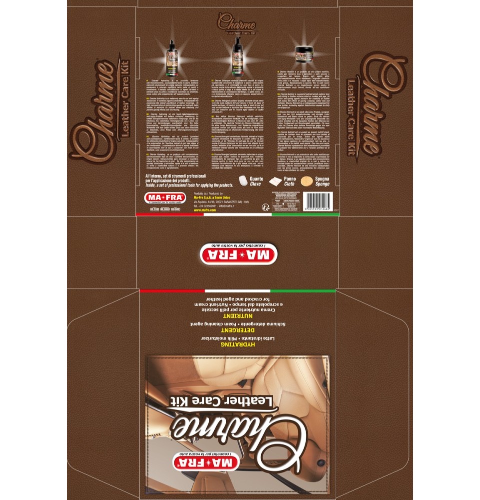Charme Leather Car Kit - Pulizia interni in pelle auto - KIT AUTO IN PROMO 2