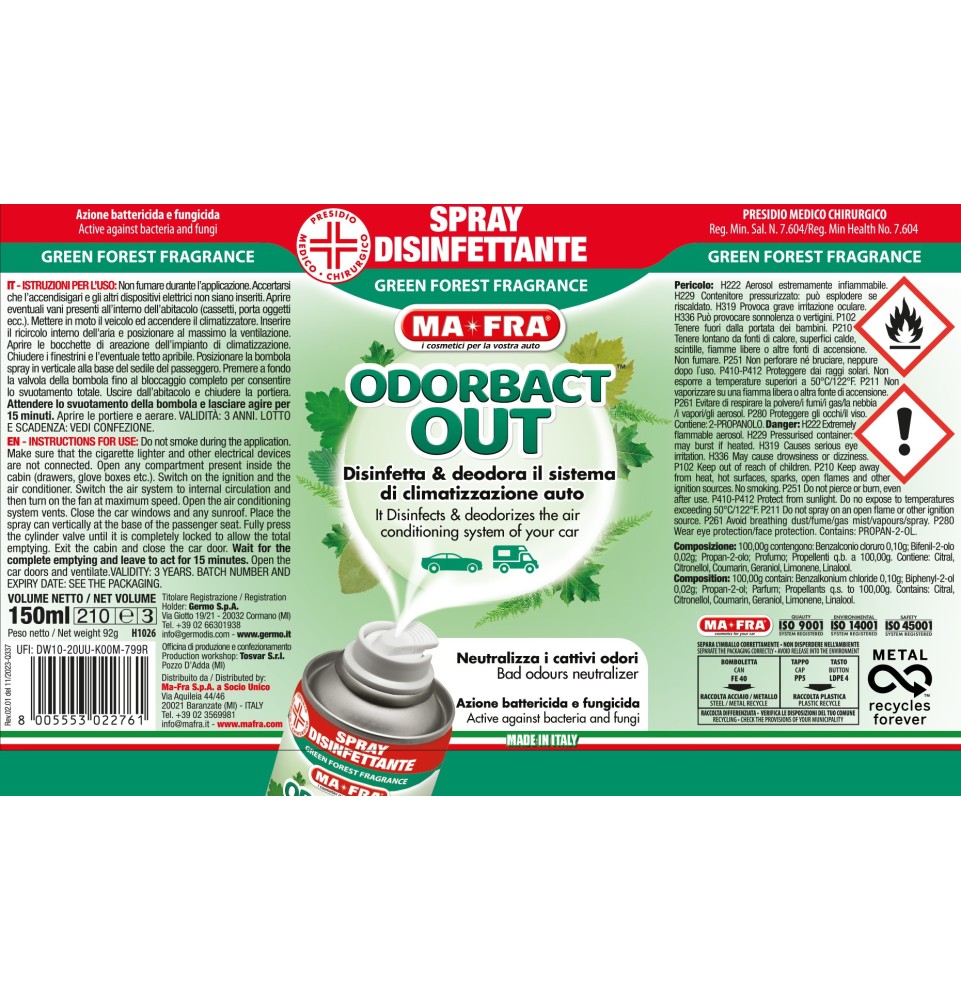 Odorbact Out Green Forest PMC 2