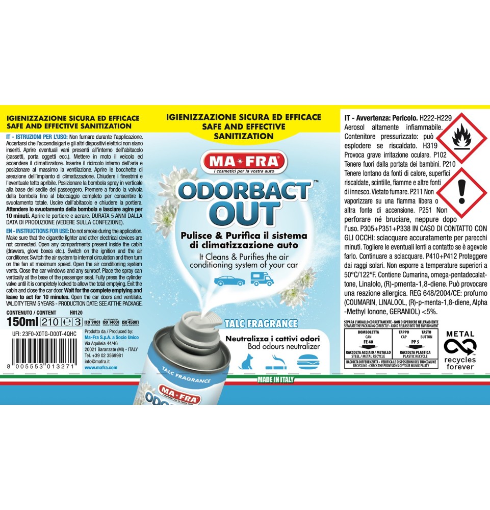 Odorbact Out Talc Purificante Interni 2