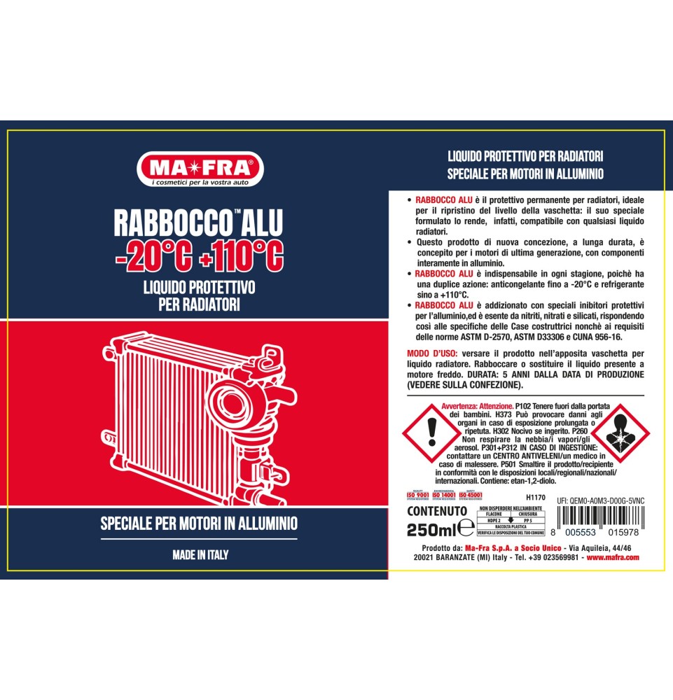 Rabbocco Alu liquido protettivo radiatori in alluminio 2