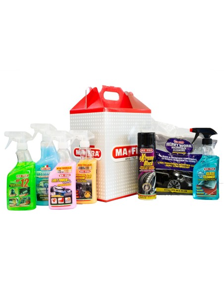 Kit box red lavaggio auto senz'acqua| una soluzione rapida per il lavaggio auto | Mafra Shop