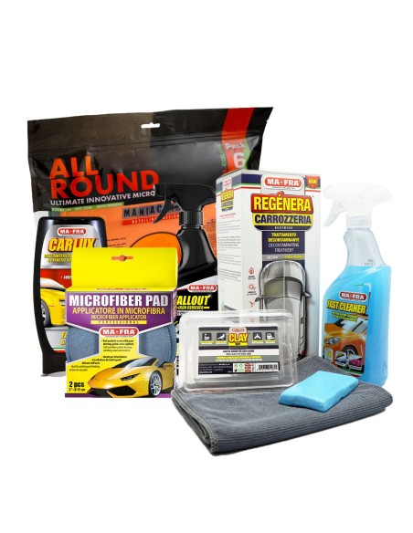 Kit Completo Decontaminazione e Protezione Carrozzeria Auto by Mafra Shop | Nuova lucentezza alla carrozzeria auto